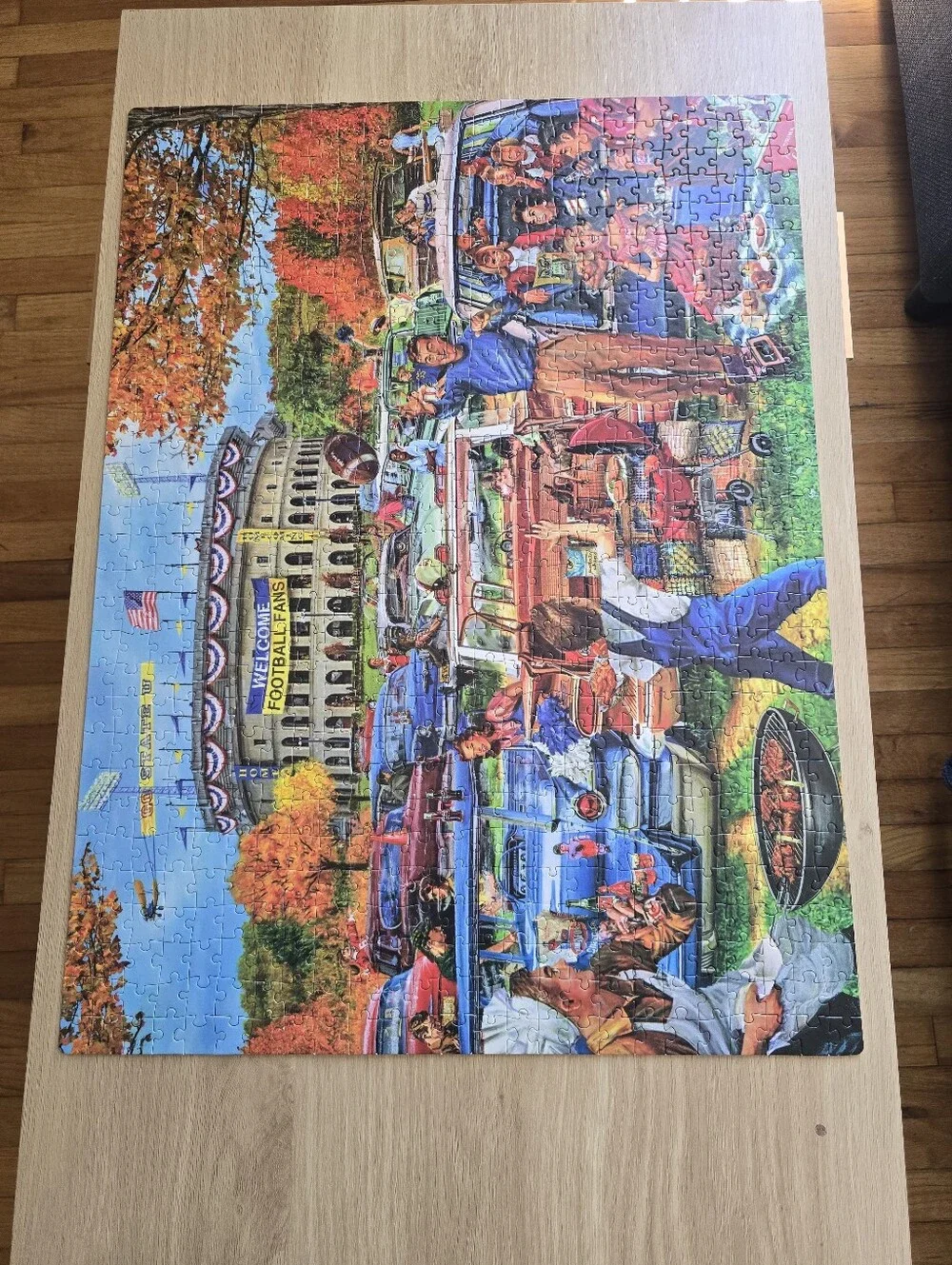 Vintage Tailgate Scene 750-Piece Jigsaw Puzzle - Vibrant Fall Colors 27